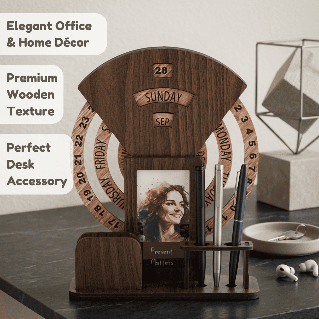 1779692084_Lifetime Calendar with Photo Frame Desk Organizer- 3